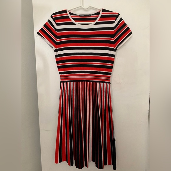 Karen Millen Striped Fit and Flare Dress - Picture 2 of 5